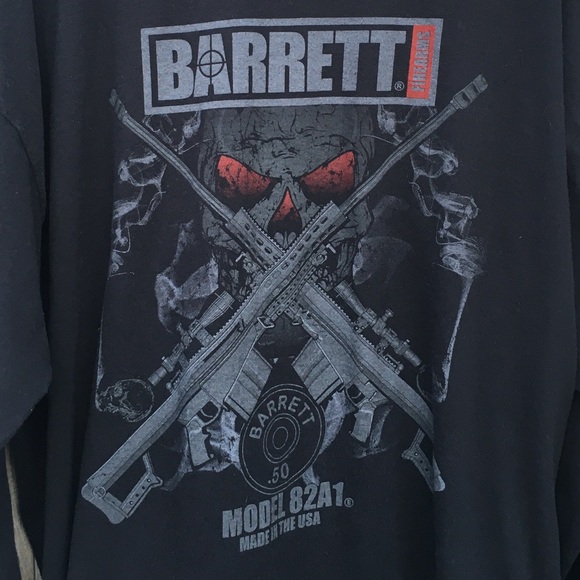 Barrett Firearms Vintage Model 82A1 Rifle Graphic Tee Black 2XL - Picture 2 of 15